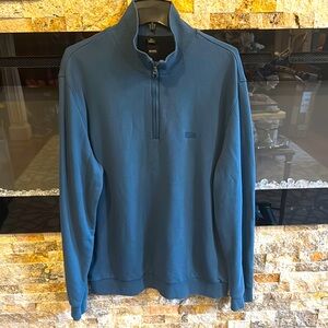 BOSS  Hugo Boss Men's Blue 1/4 Zip Sweater XXL